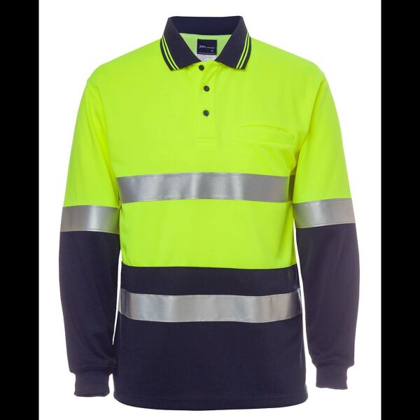 JB's Hi Vis Long Sleeve (D+N) Traditional Polo Thumbnail