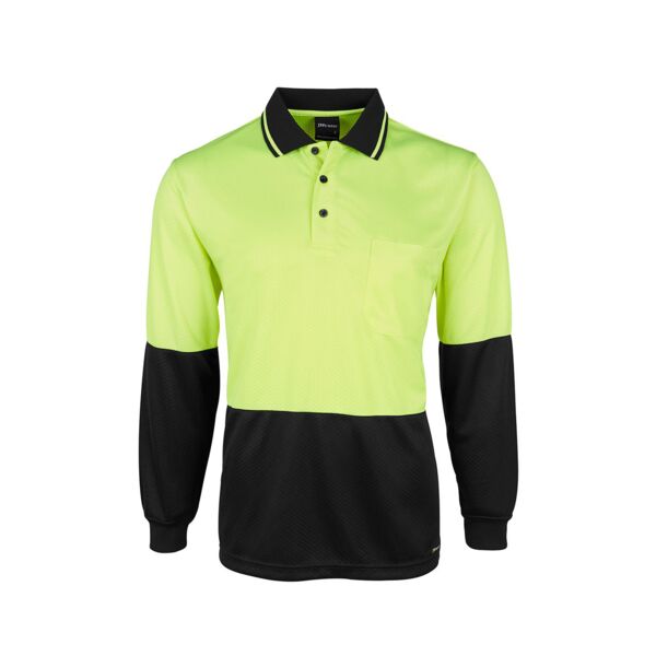 Hi Vis Jacquard Cooldry L/S Polo Thumbnail